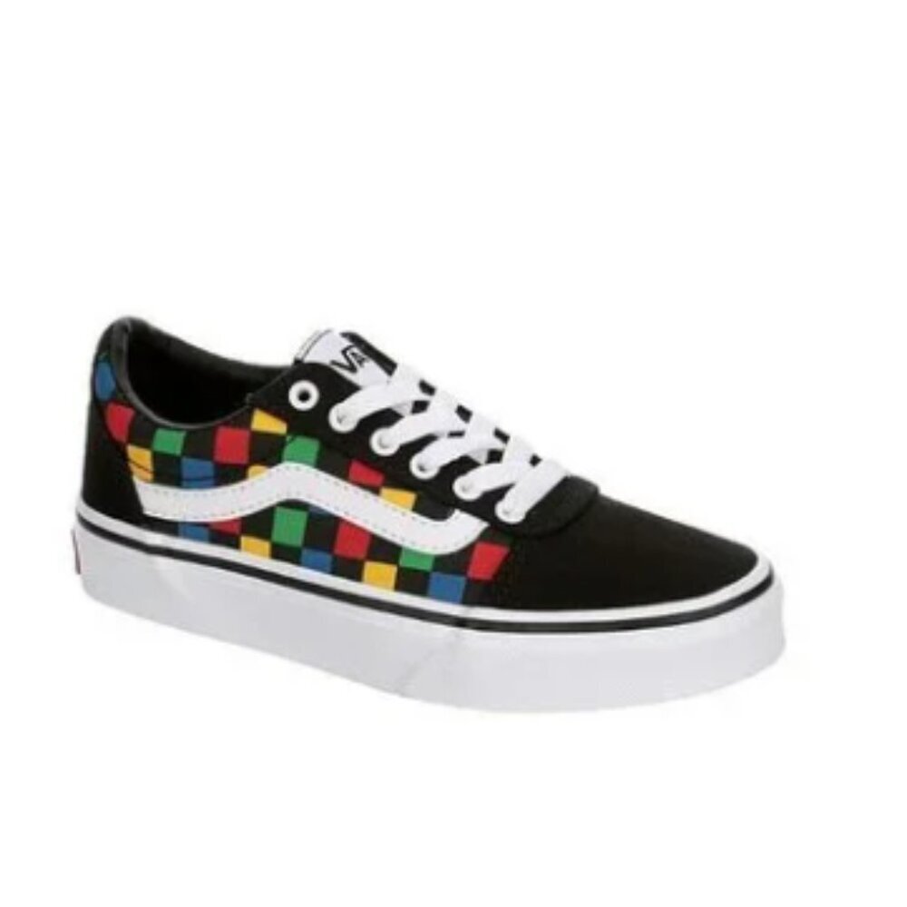 Vans Off the Wall Ward Party Time Multi-Colored Checkers Skate Shoes Size 4.5